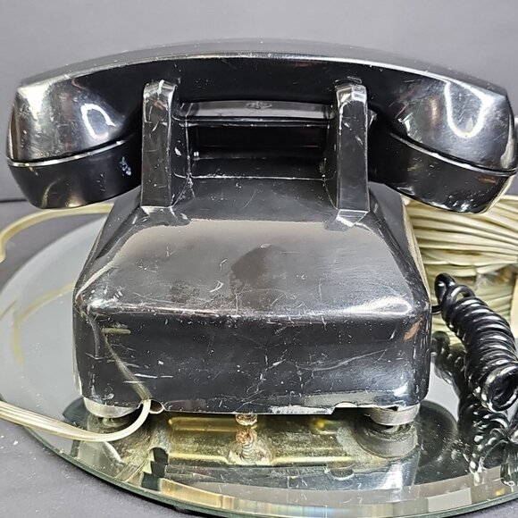 Vintage Black Automatic Electric Rotary Dial Phone Canada 1965 - Picture 7 of 16